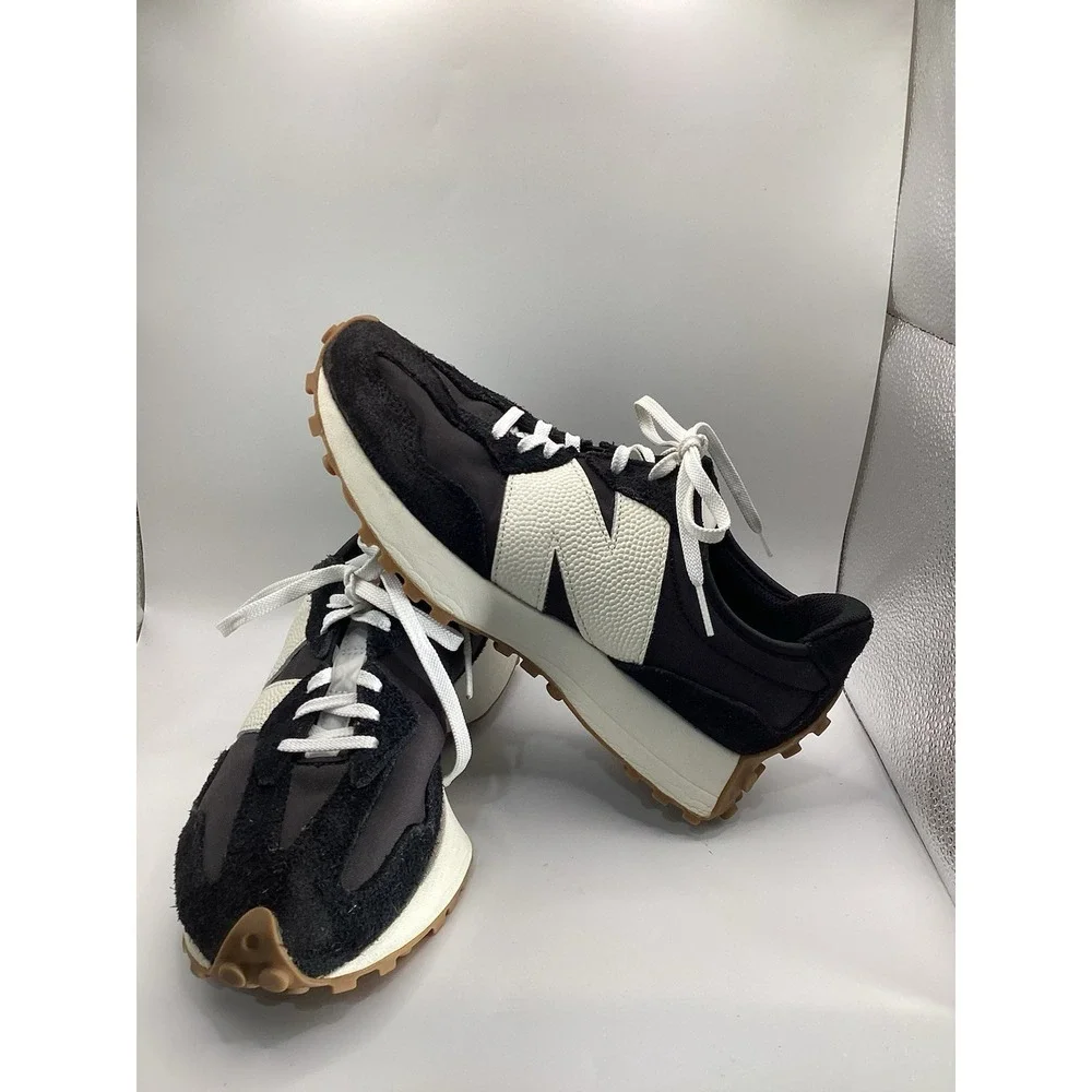 Size 9.5 - New Balance 327 Black White Gum W